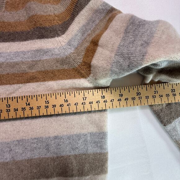 MARKS & SPENCER Pure Cashmere Sweater Beige Camel Grey 100% Cashmere SZ UK 12 - Picture 8 of 14